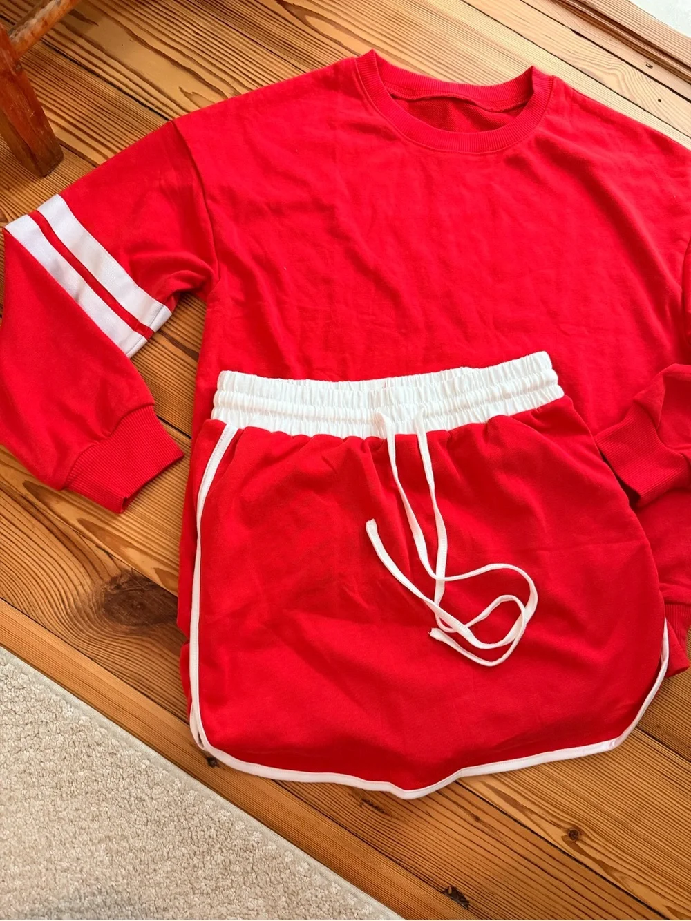 Boutique 9 Red and White Skirt Set - Sporty Two-Piece